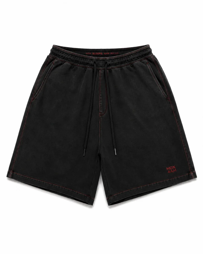 Wash Sweat Shorts / Faded Black