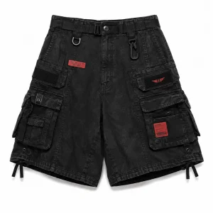 Dawn Raid Cargo Shorts / Washed Black