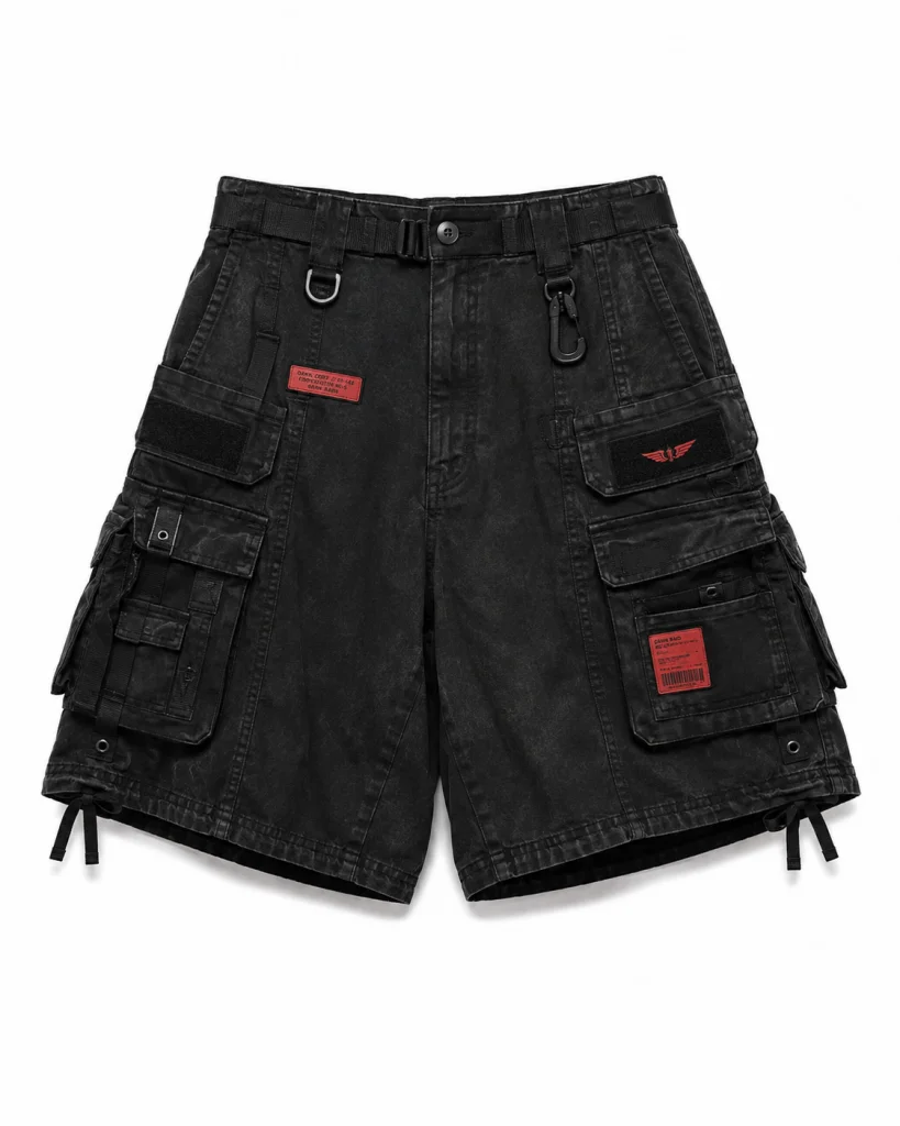 Dawn Raid Cargo Shorts / Washed Black